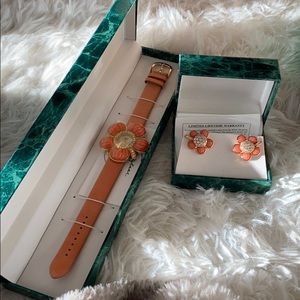 Vintage watch and earring set